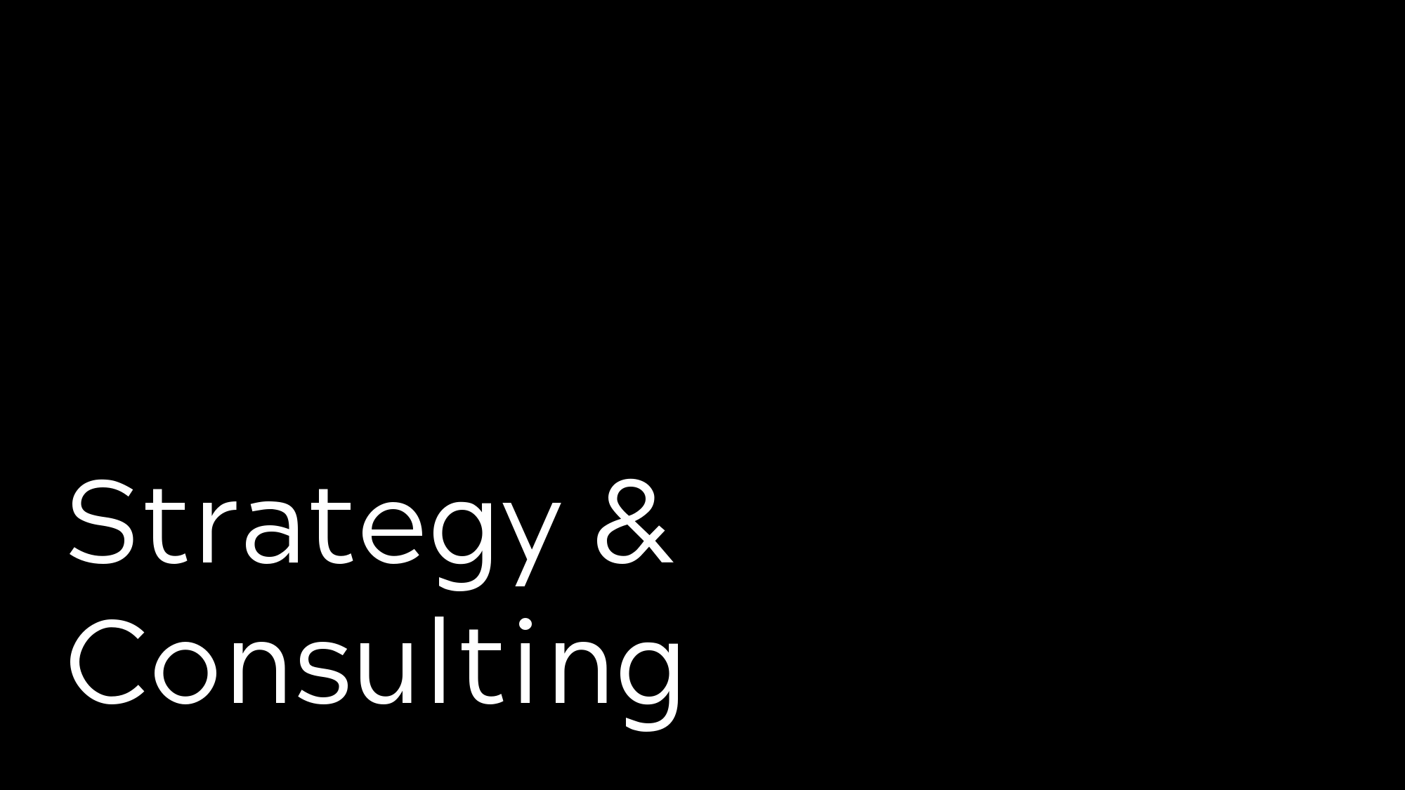 Strategy & Consulting